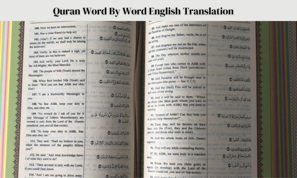 Quran Word By Word English Translation