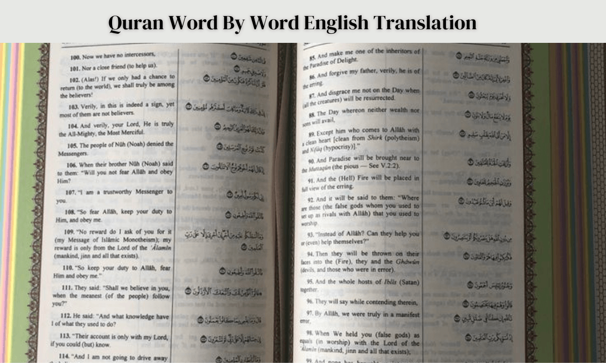 Quran Word By Word English Translation